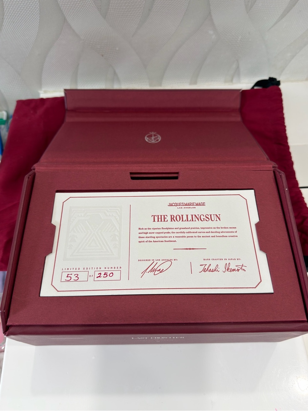 Limited Edition The Rollingsun Collector Box - Burgundy by JMM